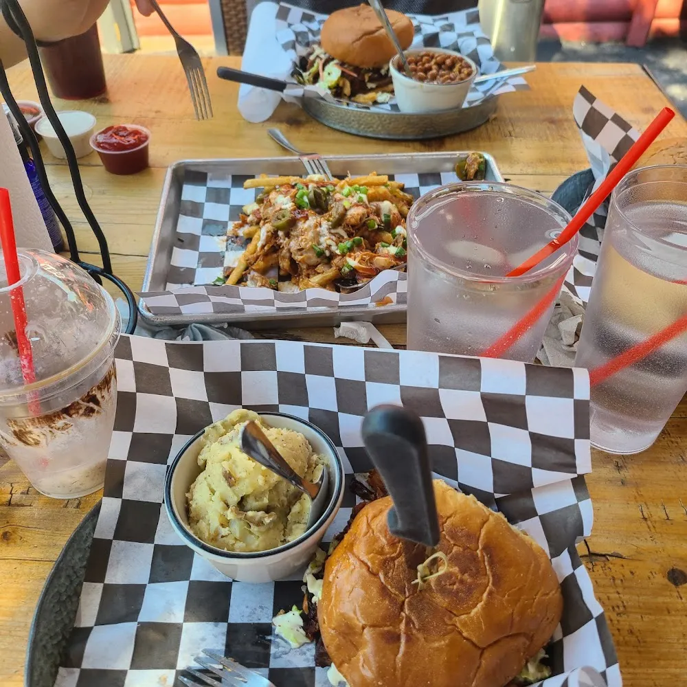 Loaded Fries with BBQ Chicken